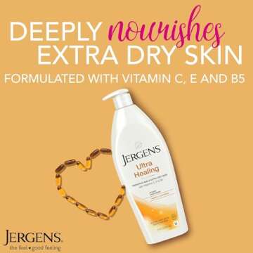 Jergens Ultra Healing Dry Skin Moisturizer, Body and Hand Lotion, for Absorption into Extra Dry Skin...