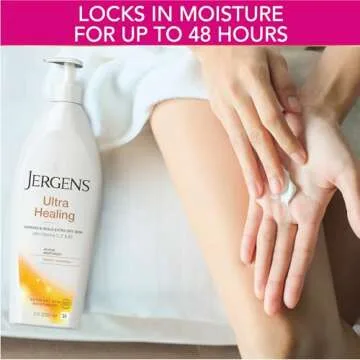 Jergens Ultra Healing Dry Skin Moisturizer, Body and Hand Lotion, for Absorption into Extra Dry Skin, 21 Ounce, with HYDRALUCENCE blend, Vitamins C, E, and B5