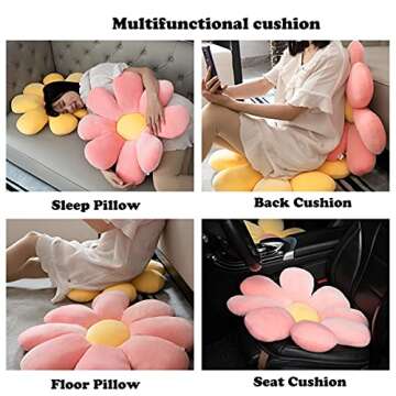 Kekeso Flower Floor Pillow Cute Room Decor for Girls