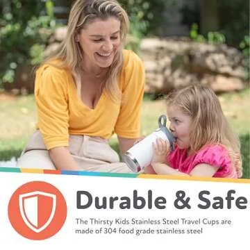 Nuby No Spill Stainless Steel Travel Cup 10 Oz