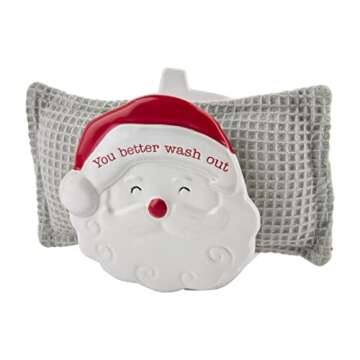 Mud Pie Circa Reverse Thanksgiving and Christmas Sponge Holder, 3.75" x 3.7"