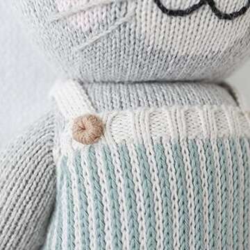 cuddle + kind Dylan The Kitten Little 13" Hand-Knit Doll – 1 Doll = 10 Meals, Fair Trade, Heirloom Quality, Handcrafted in Peru, 100% Cotton Yarn