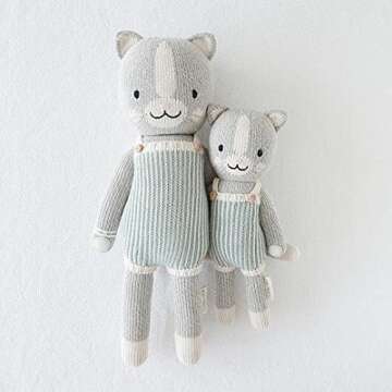 cuddle + kind Dylan The Kitten Little 13" Hand-Knit Doll – 1 Doll = 10 Meals, Fair Trade, Heirloom Quality, Handcrafted in Peru, 100% Cotton Yarn