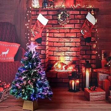 24 Inch Fiber Optic Christmas Tree for Holiday Cheer