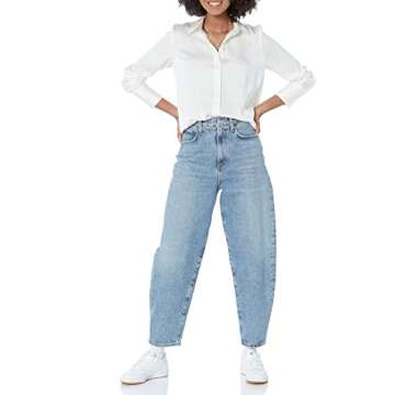 Amazon Essentials Women's Classic-Fit Satin Button Down Blouse (Available in Plus Size), Eggshell, XX-Large