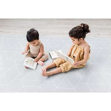 LITTLE Bot Ofie mat, Baby Play mat, Soft Foam mat, Durable and Non-Toxic (Oracle + Zen line, Large)
