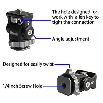 ANDYCINE Field Monitor Mount Vlogger Field Monitor Holder Tilt 176 Degree Swivel 360 Degree with Screw Fixture Camera EDC Tools Box for 5 /7inch Monitor(Version 1.3)