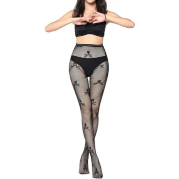 Stylish SAFSOU Black Plus Size Fishnet Tights for Women