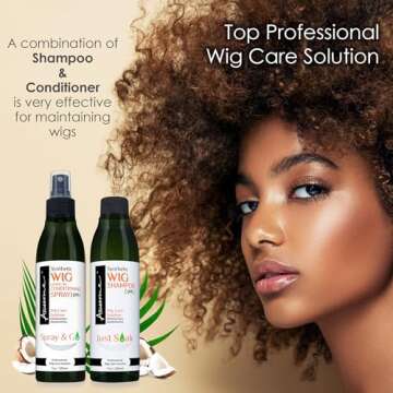 Awesome Synthetic Wig Leave-in Conditioner Spray, pH6, Professional Wig Care Solution, Detangle Spra...