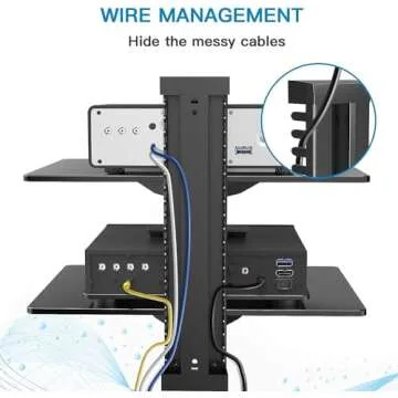 PERLESMITH Floating AV Shelf Double Wall Mount TV Shelf - Holds up to 17.6lbs - DVD DVR Component Shelf - Perfect for Xbox, Projector, WiFi Router, Game Console and Cable Box, PSDSK2