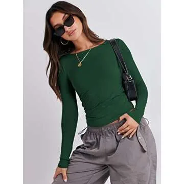 Trendy ANRABESS Women’s Long Sleeve Crop Top for All Occasions
