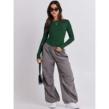 Trendy ANRABESS Women’s Long Sleeve Crop Top for All Occasions