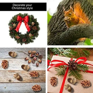 Syhood 200 Pieces Pine Cone and Acorn Set for Autumn Decor