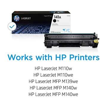 HP 141A Black Toner Cartridge | Works with HP LaserJet M110 Series, HP LaserJet MFP M139, M140 Serie...