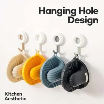 Cosamtec Silicone Oven Mitts Heat Resistant Mini Oven Gloves and Pot Holders Set for Kitchen Non Slip Waterproof Pinch Grips for Cooking and Baking Set of 2