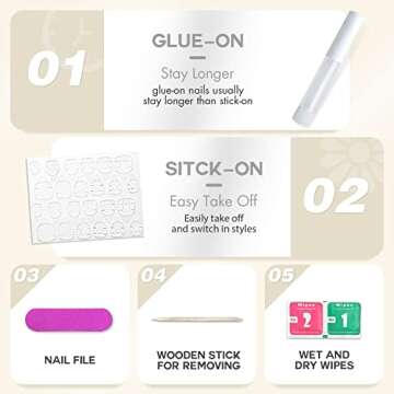 KXAMELIE French Tips Press on Nails - Stunning Manicure