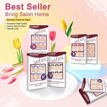 KXAMELIE French Tips Press on Nails - Stunning Manicure