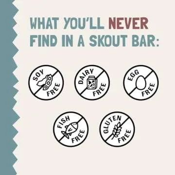 Skout Organic Plant-Based Protein Bars Variety Pack (12 Pack) 3 Flavors - 10g Protein - Vegan Protein Bars - Only 6 Ingredients Or Less - Easy Snack - Gluten, Dairy, Grain & Soy Free