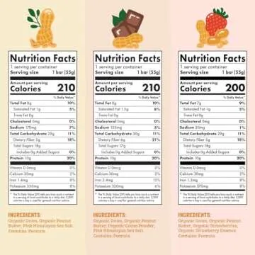 Skout Organic Plant-Based Protein Bars Variety Pack (12 Pack) 3 Flavors - 10g Protein - Vegan Protein Bars - Only 6 Ingredients Or Less - Easy Snack - Gluten, Dairy, Grain & Soy Free