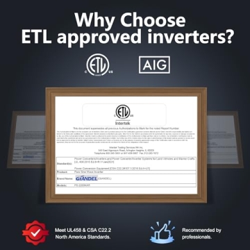 GIANDEL 2200W Pure Sine Wave Power Inverter for RVs