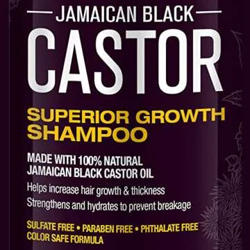 Hair Chemist Superior Growth Jamaican Black Castor Shampoo 33.8 oz - Sulfate Free Shampoo made with ...