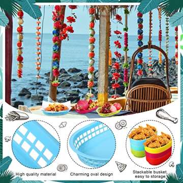 Colorful Food Baskets Fast Food Serving Set for Parties