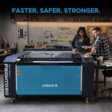 OMTech Pronto 130W CO2 Laser Engraver, 51x35 Inch Laser Engraving Machine with Autofocus 2 Way Pass ...