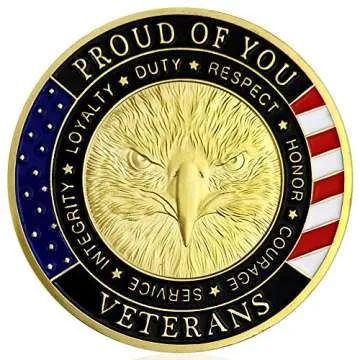 Military Veterans Challenge Coin Thank You for Your Service Appreciation Gift