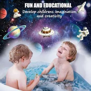 Galaxy Bath Bombs for Kids with Surprise Inside - Organic Bubble Bath Bombs with Educational Outer Space Planet Toys. Gentle, Natural & Kids Friendly - Birthday Gifts for Kids, Boys, Toddlers, Girls