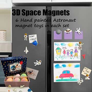 Galaxy Bath Bombs for Kids with Surprise Inside - Organic Bubble Bath Bombs with Educational Outer Space Planet Toys. Gentle, Natural & Kids Friendly - Birthday Gifts for Kids, Boys, Toddlers, Girls