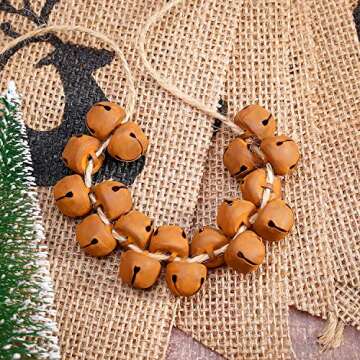 Jingle Bells for Craft, 300 Pieces Bulk DIY Christmas Bells for Decoration, Home Decoration (Rusty, 0.5 Inch)