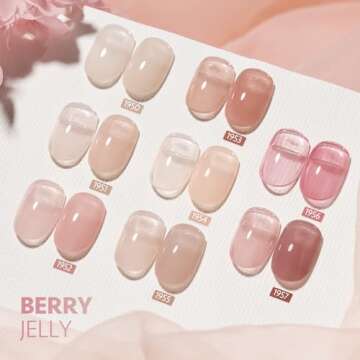 GAOY Jelly Gel Nail Polish Set for DIY Nail Art