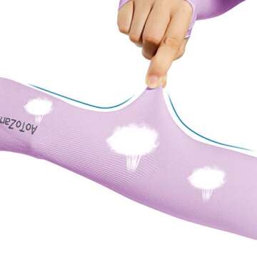AoOnZan 6 Pairs Arm Sleeves for UV Protection and Comfort
