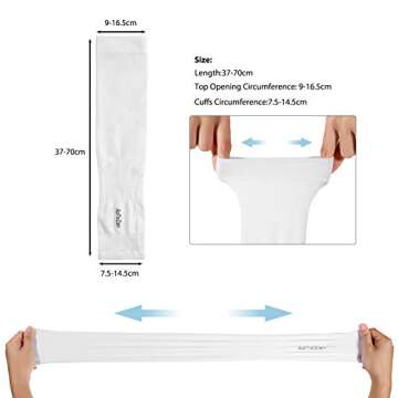 AoOnZan 6 Pairs Arm Sleeves for UV Protection and Comfort