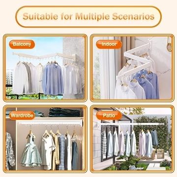 ZdwCyl Space Saving Wall Mounted Clothes Drying Rack