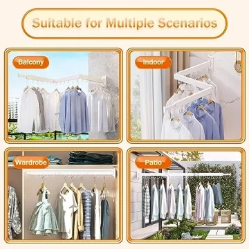 ZdwCyl Space Saving Wall Mounted Clothes Drying Rack