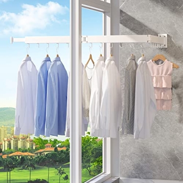 ZdwCyl Space Saving Wall Mounted Clothes Drying Rack