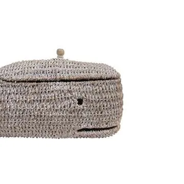 Creative Co-Op Bankuan Rope Whale Box with Lid