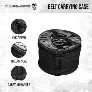 Gymreapers Weight Lifting Belt - 7MM Heavy Duty Pro Leather Belt with Adjustable Buckle - Stabilizing Lower Back Support 4 Inches Wide for Weightlifting, Bodybuilding, Cross Training (Black, Small)