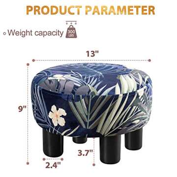 LUE BONA Modern Round Colorful Foot Stool for Living Room