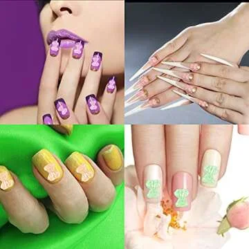 100Pcs Crystal Cute Cartoon Resin 3D Bear for Nail Arts -3D Bear Nail Charm Bear Nail Decal, Nail Glitter, Nail Bear 3D, Nail Art DIY Supplies Ornaments Manicure Design Accessories Crafting Design