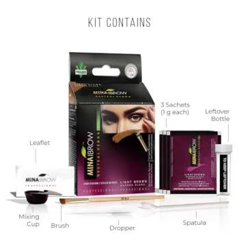 MinaiBrow Instant Hair Dye Kit Light Brown for All