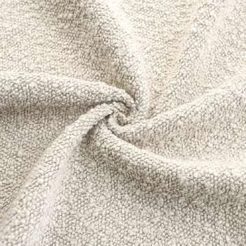 ROMANDECO Boucle Decorative Throw Pillow Covers for Couch Set of 2, 18x18 inches, Beige