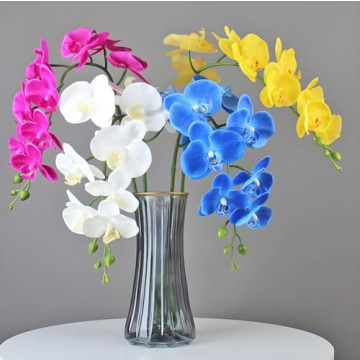 Lifelike 38 Inch Real Touch Orchids for Elegant Decor