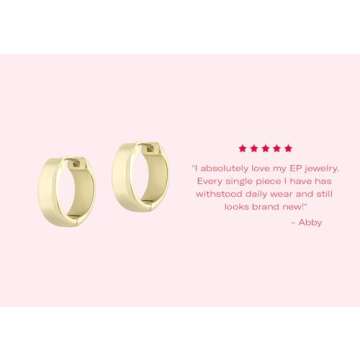 Stylish Electric Picks Parker Hoops - 14kt Gold Plated Earrings