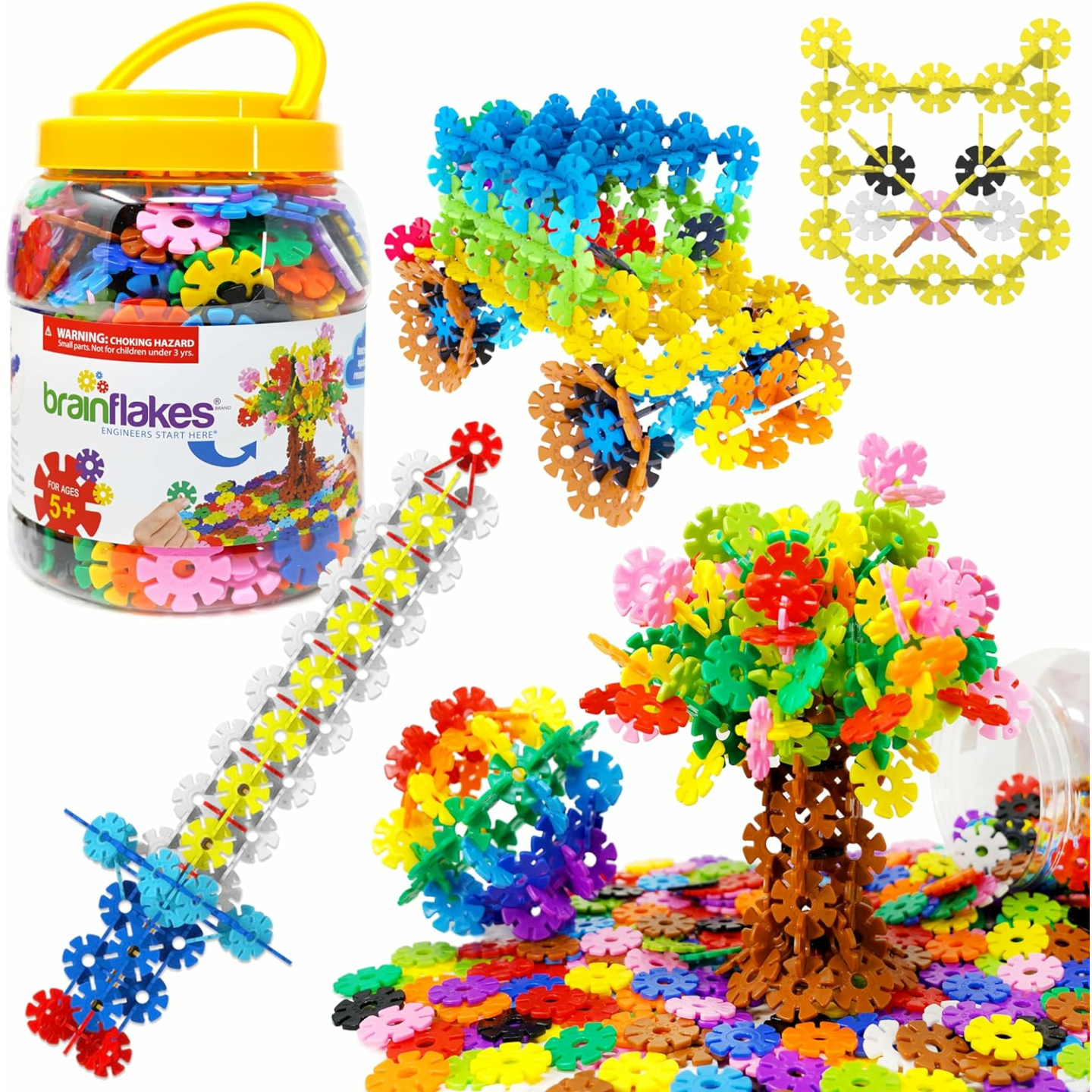 500 Piece Brain Flakes Building Set for Kids STEM Toy