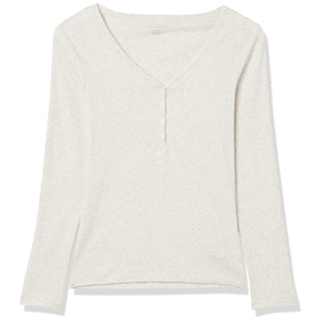 Stylish Amazon Essentials Women's Ribbed Henley T-Shirt