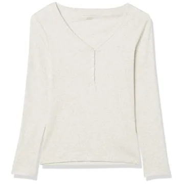 Stylish Amazon Essentials Women's Ribbed Henley T-Shirt