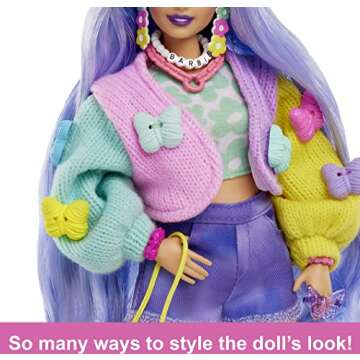 Barbie Extra Doll with Colorful Style & Pet Koala