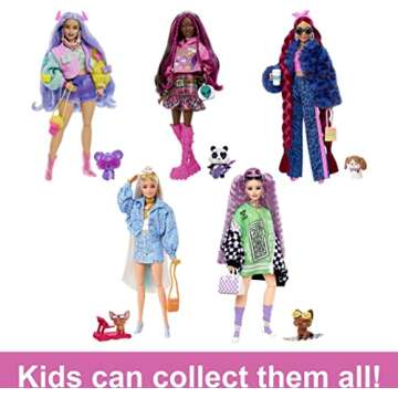 Barbie Extra Doll with Colorful Style & Pet Koala